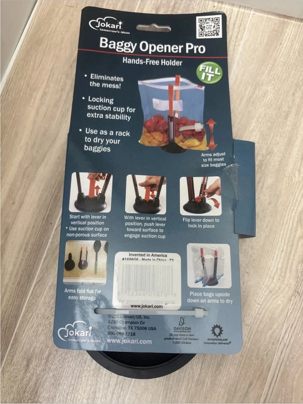 New! New Jokari Baggy Opener Pro - Hands Free Holder